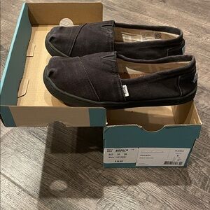 TOMS Men's Dark Canvas Slip-Ons